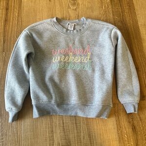 Olivia Kay Heather Gray Weekend Sweatshirt | size 7